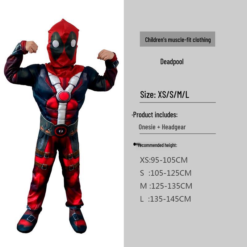 Kostým svalového overalu Deadpool pro Halloween 2024 Cosplay