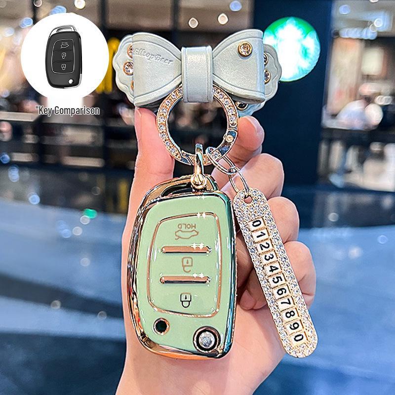 Beijing Hyundai Elantra, New Verna, Celesta Folding Key Cover for Women