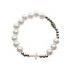 Catholic Cross Rosary Bracelet Vintage Elastic Beaded Chain Baptism Rosaries Bangle Wristband for Men Women Jewelry Gift