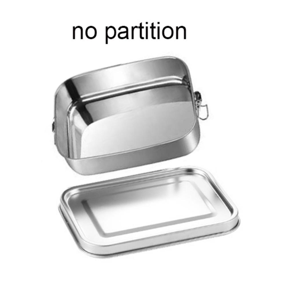 Separated 304 Stainless Steel Lunch Box Removable Partitions Fresh-keeping Box  Canteen