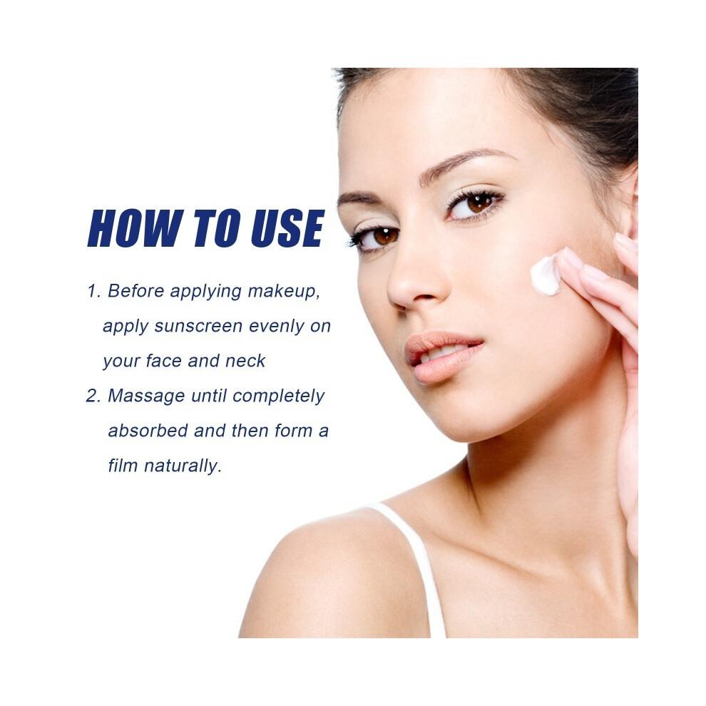 Face Body Whitening Sunscreen Cream SPF50 Refreshing Waterproof UV Protector Concealer Moisturizing Brightening