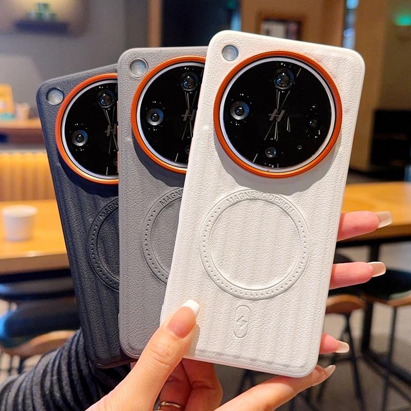 Etui do telefonu OPPO Find X8 X8 Pro X8 Ultra X8s z funkcją magnetyczną, wypukło-wklęsły tył, design ze skórzaną naklejką