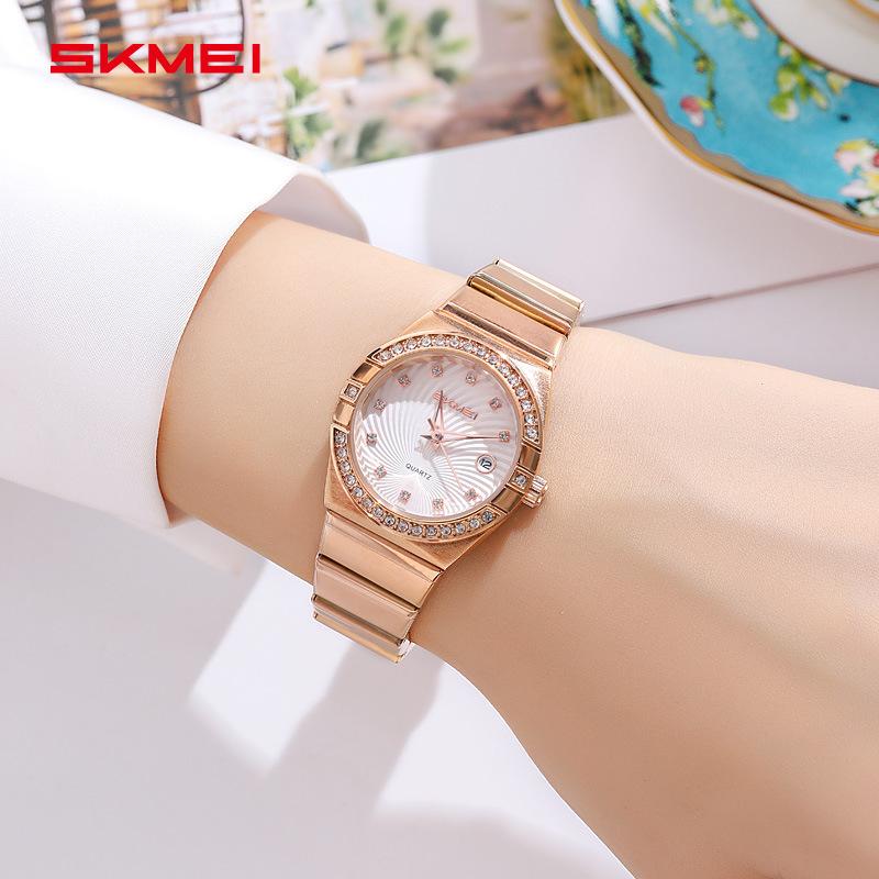 Mode Quarzwerk Damenuhren Luxus Damen Golden Armbanduhr Mädchen Uhr Relogio Feminino Montre Femme