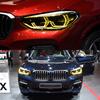 Żółta Światło Dzienne DRL Płytka 63117466108 Adaptacyjny Reflektor LED Angel Eye do BMW X3 X3M F97 G01 X4 X4M G02 F98 2017-2021