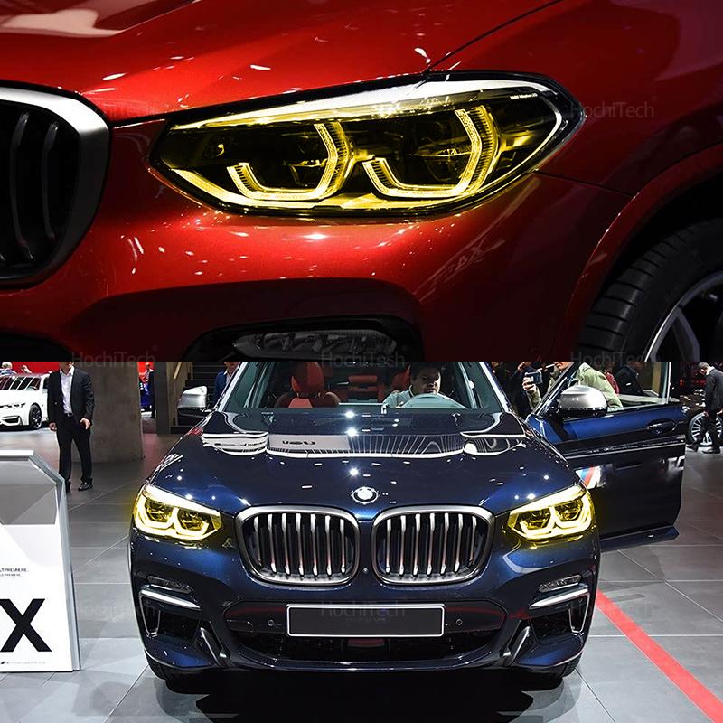 Żółta Światło Dzienne DRL Płytka 63117466108 Adaptacyjny Reflektor LED Angel Eye do BMW X3 X3M F97 G01 X4 X4M G02 F98 2017-2021