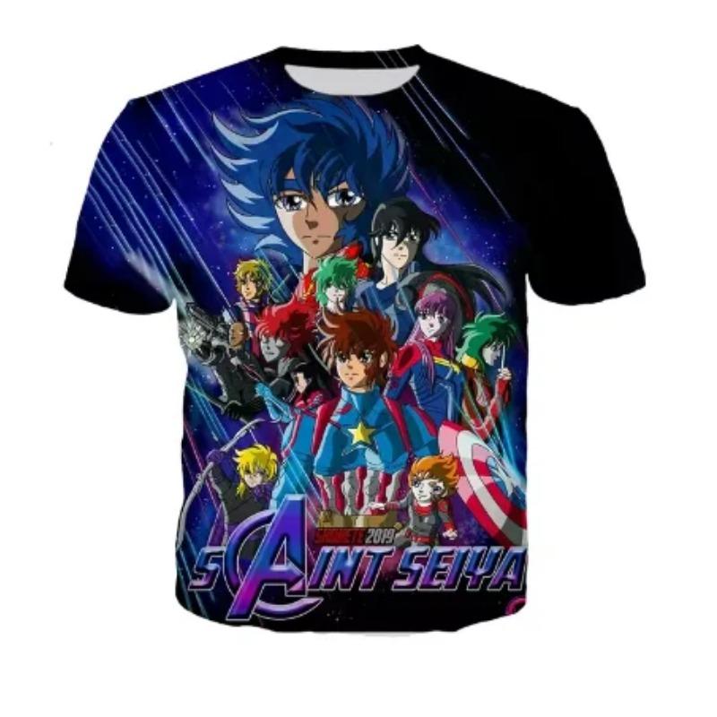 Anime The Knights of The Zodiac Saint Seiya 3D Printed T Shirt For Men Women Short Sleeve Harajuku Style Tops Streetwear Kid Tee