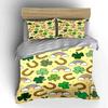 Lucky Clover and Rainbow Bedding Bedding Duvet Cover Set Duvet Cover Pillowcases (1 * Duvet Cover 2 * Pillowcases, Without Duvet Insert)