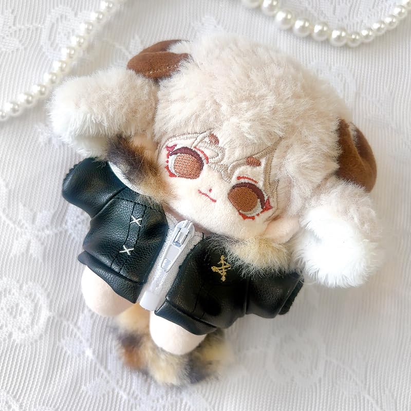 Fluffy Leather Jacket with Tail, Black, for 10cm Plush Toy [Used]