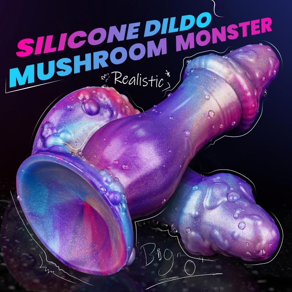 Liquid Silicone Anal Plug Dildo - Alien Shape Dual-Use Sex Toy for Men Women, G-Spot & Prostate Massager for Intense Orgasms