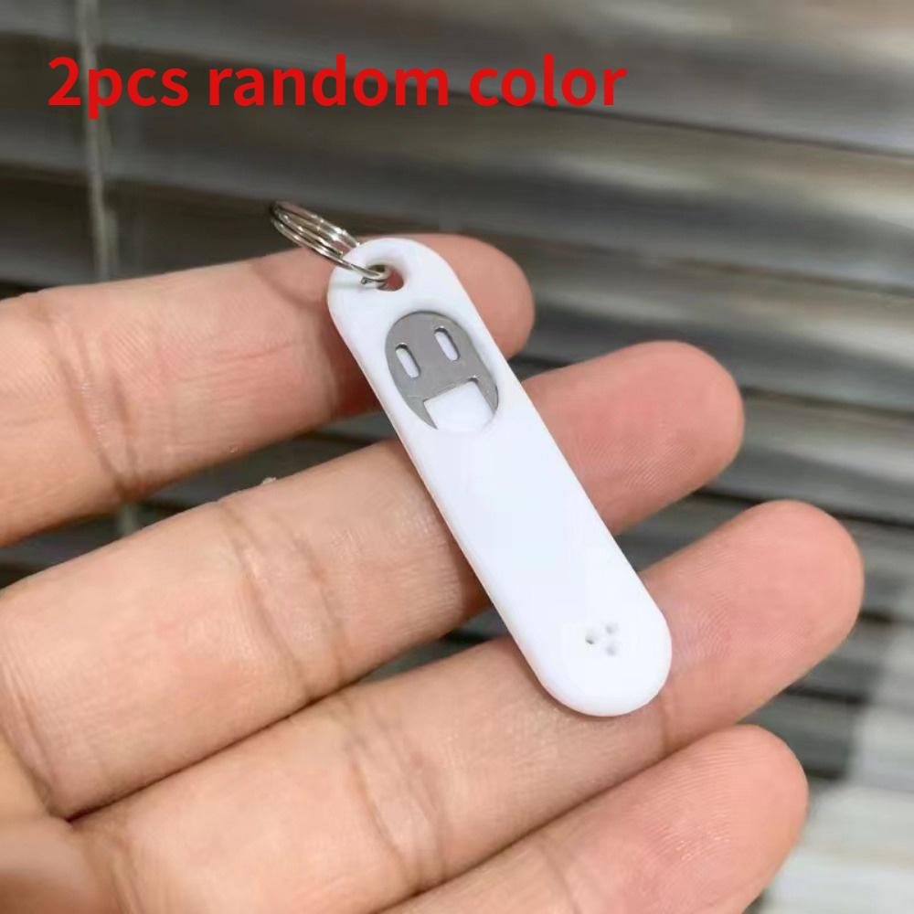 

2pcs Creative Anti Loss Protection Card Retrieval Needle Keychain Silicone Cover Invisible Portable Card Retrieval Device Top