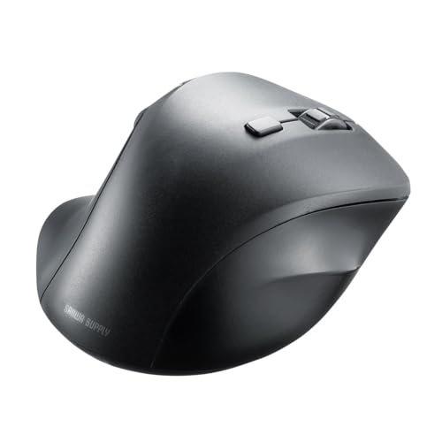 Sanwa Supply Silent Bluetooth Mouse (with Side Wheel, 5 Buttons, Black) MA-BBS523BK