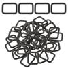 36 stk Metall Rektangel Ring Spenner x Firkantede Stropp Bånd Belteringer for Camping Hund Bagasjebelte Håndverk DIY Tilbehør Svart 4/5" 1"