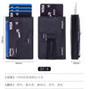Luxury Men RFID Blocking Card Holder Smart Wallet Carbon Fiber Minimalist Bifold Pop Up Aluminum Credit Card Case with ID Window
