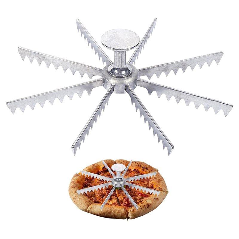 ABBP-Alloy Pizza Cutter Gear Mechanism-Guideline Portion Divider For Even, Slicing In 6, 8, 10 Inch Options