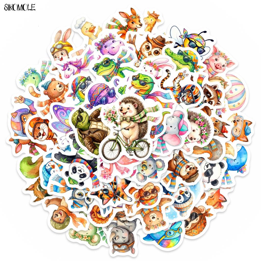 10 30 50Pcs Funny Animal Cute Pets Cycling Stickers Book Diy Skateboard Toys Guitar Luggage Suitcase Decoration Graffiti Sticker