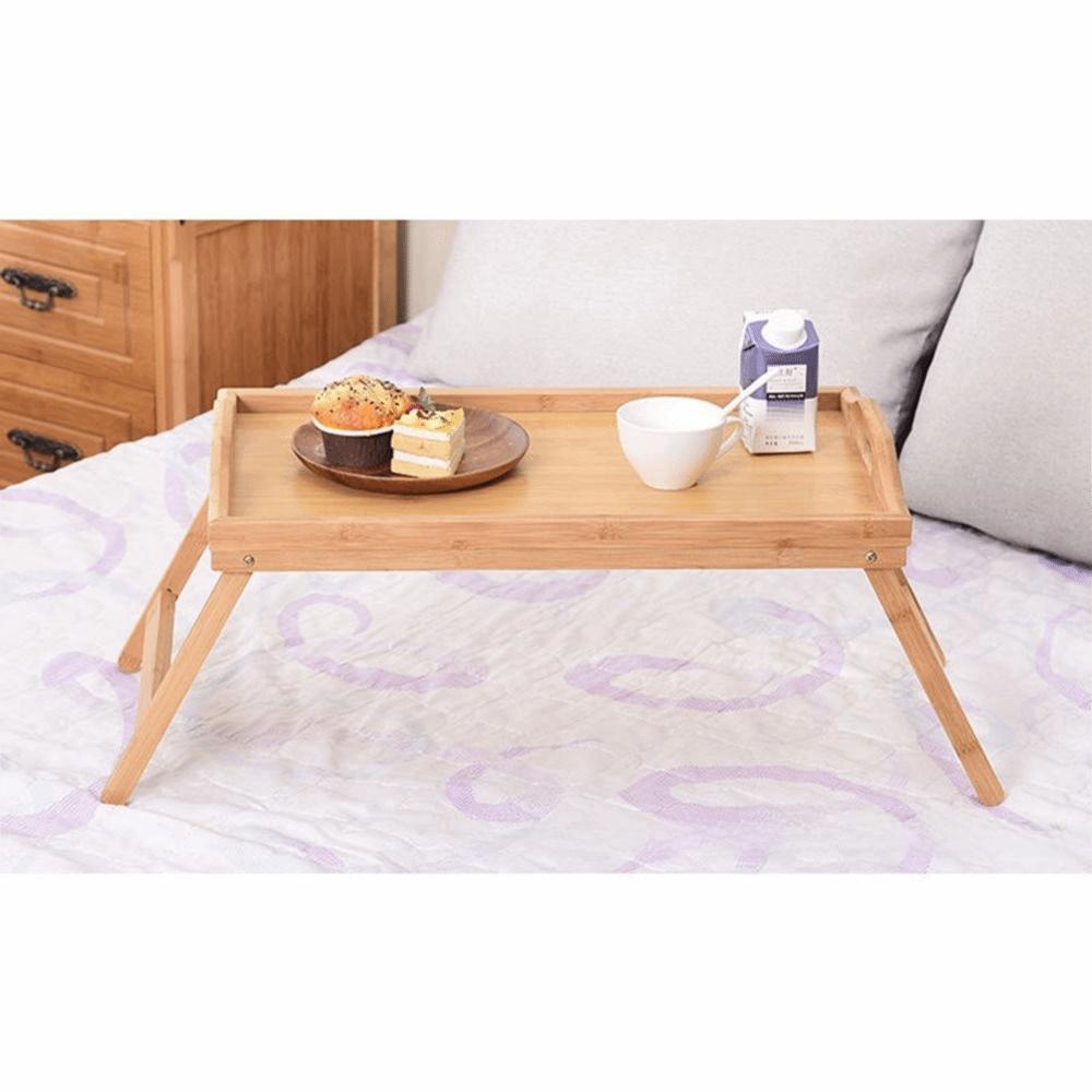 Foldable Legs Bed Tray Table with Handles Breakfast Serving Tray Computer Desk  Bedroom Furniture