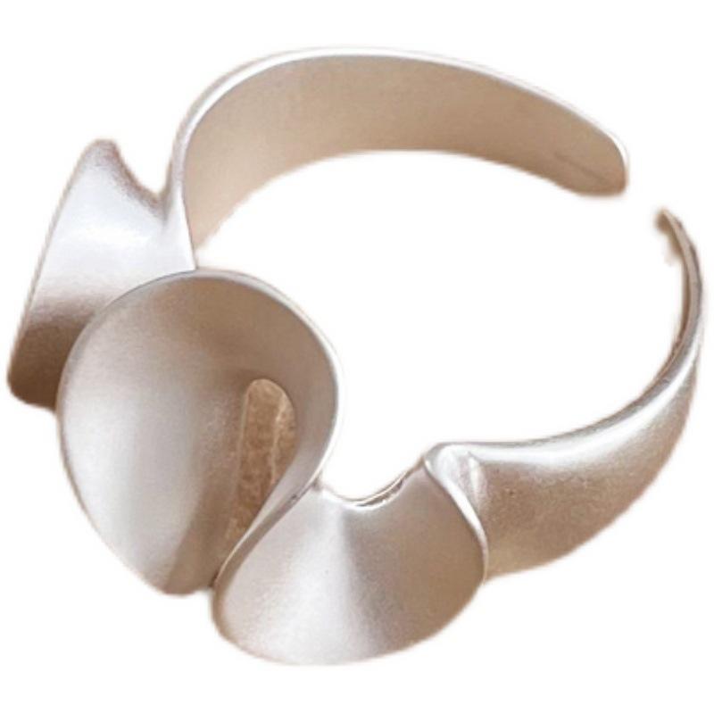 Personalized Skirt, Irregular Ring, Female Fashion, Versatile Temperament S925 Silver Plated Open Ring, Index Finger Ring