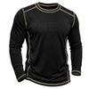 Men's Retro Long Sleeve T-Shirt Casual Soft Basic Tee for Daily Streetwear Outdoor Breathable Spring Autumn Tops