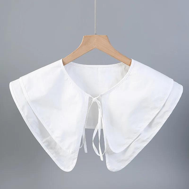 Perfect Match Double Layer Fake Collar For Women Shirt Detachable Collars Lace Lapel Neckwear Shoulder Wraps Sweet Doll Small Shwals