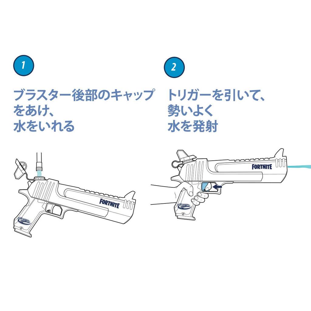 HASBRO Nerf Fortnite HC E Super Soaker Woda kompaktowy dla młodych nastolatków i prawdziwych dorosłych Wyrzutnia, pojemność 218,8 ml, rozmiar, osoby, dorośli, E6875,