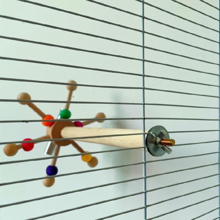 Birdcage Climbing Rotating Perch Wheel Toy Parrot Perches Cage Accessories Toy Resting Perch Toy for Parakeets Budgies