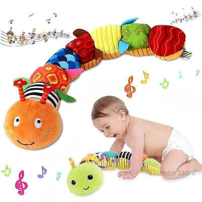 Sonaglio Musicale Bruco Giocattoli Morbidi per Bambini Giocattoli Sensoriali Regalo per Neonato e Bambino Piccolo