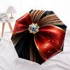 1pc Bowtie Diamond Automatic Folding Umbrella, 8-Rib Iron Frame, Casual Outdoor Accessory for Birthday Festival Gifts Yy251128183