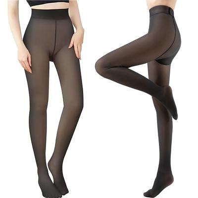 Fijngetailleerde Panty's voor 2025 Thermisch Afslankend Koud Weer Gratis Opties Beschikbaar Fijngetailleerd 200g voor [Lxueuky] Fleece-Gevoerd Dames, Dik, Rekbaar,