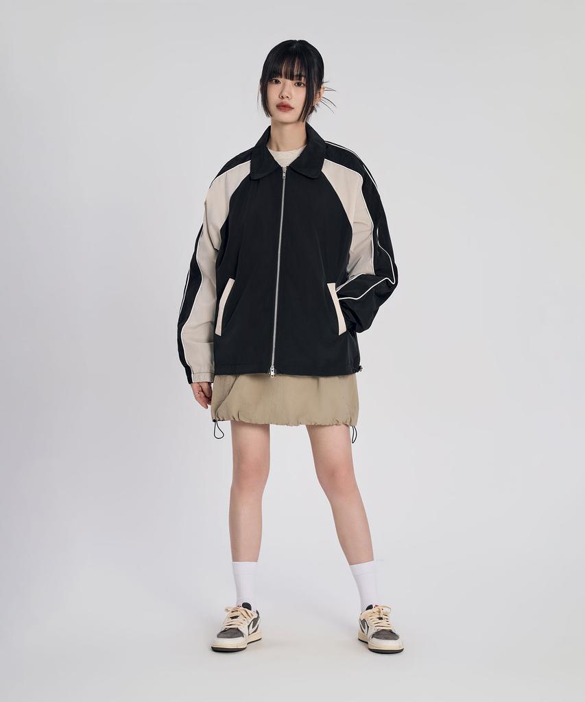 Slow Record House Nylon Cargo Mini Skirt_Beige
