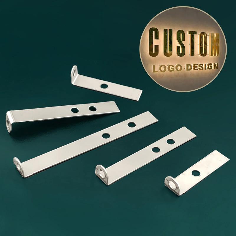 100Pcs/Pack Stainless Steel L Bracket For Backlit Channel Letter Mounting Lug Installation Ear