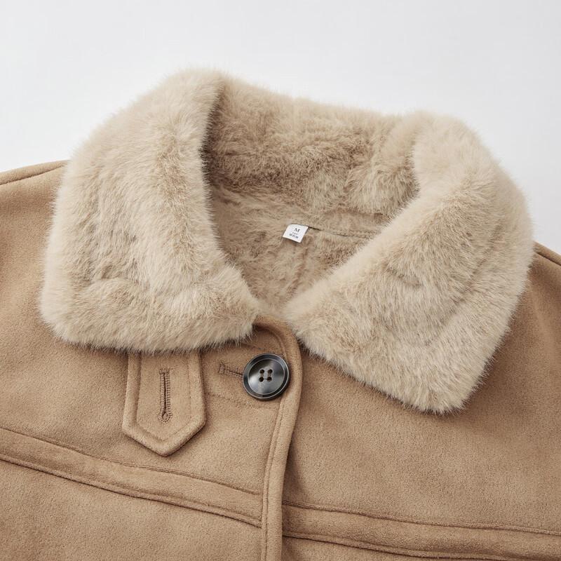 IEF Plus Size Women's Plush Lined Faux Leather Jacket