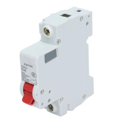 Circuit Breaker Low Voltage 6000A Breaking Capacity 1P DIN Rail Mount 32A 230V 400V