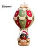 Fabric Sewing Projects for Adults Christmas Hot Air Balloon DIY Kit, 3D Felt Hanging Ornament Santa Family Craft Night Activities Snowman Reindeer