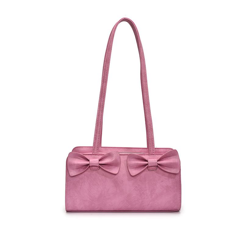 

Сумка через плечо с бантом Женская Новая Мода Универсальная Сумка через плечо Сумка для отдыха розовый
