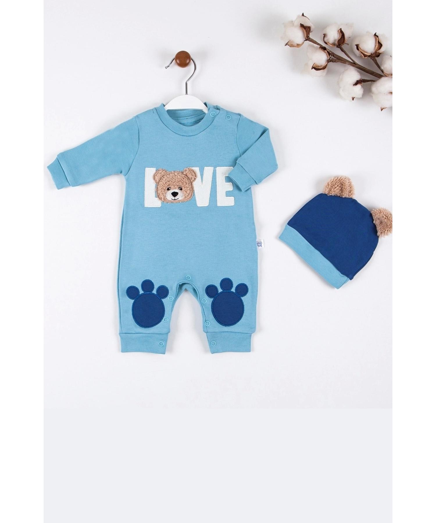 

Детские комбинезоны из 100% хлопка с вышивкой Love Bear