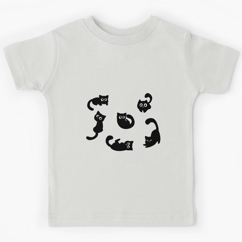Black Cat Stamp Kids T-Shirt 170