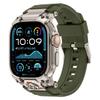 Luxusní gumový řemínek pro Apple Watch Band Ultra 3 49mm Řemínek pro iWatch Ultra 2 49mm Kovový konektor Silikonové poutko Pancéřovaný náramek