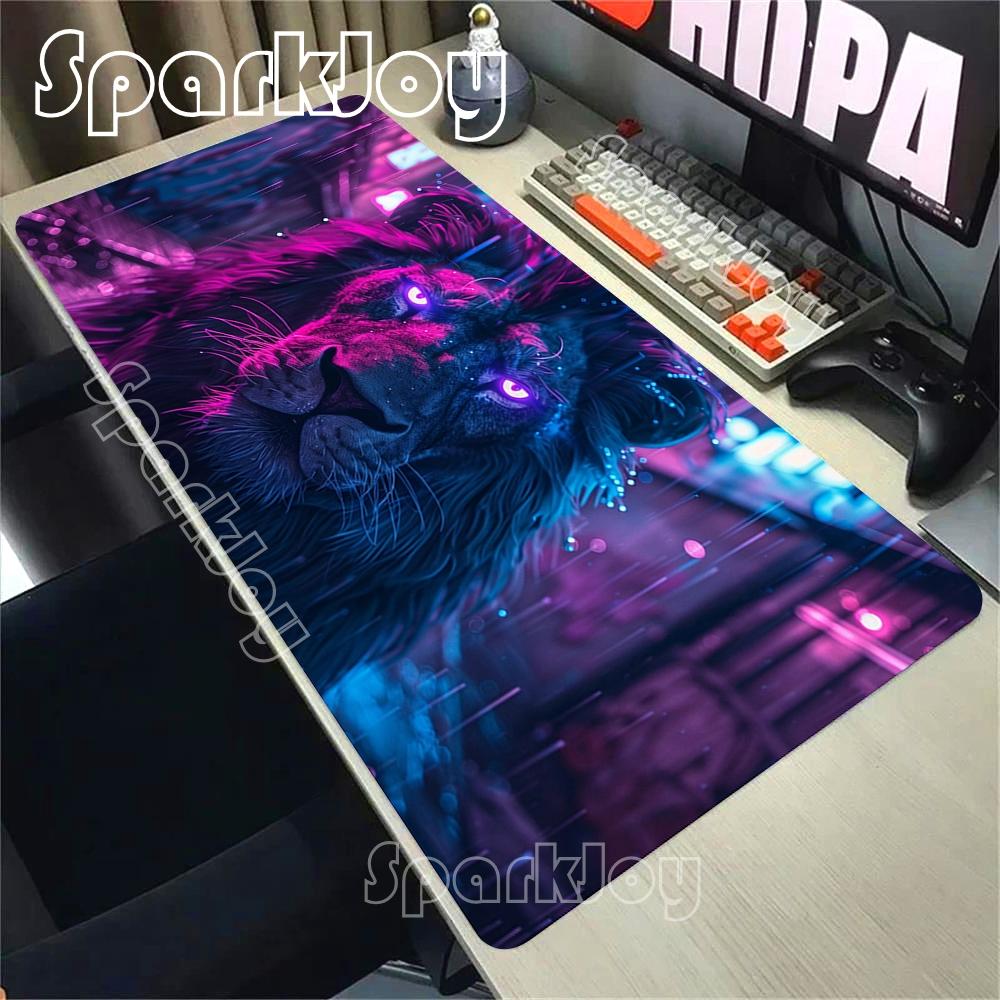 Anime Lion Leopard Cool Designs Mouse Pad Laptop Computer Gaming Keyboard Mousepad Large Xxl Mousepads Antislip Big Desk Mats