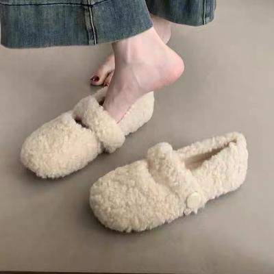 Chaussures Femme Fourrure Mode Mocassins en Daim Nouveauté Décontracté 2025 Chaussures de Sport Mode Baskets Femme Peluche Courte Hiver Confortable Mujer Zapatos
