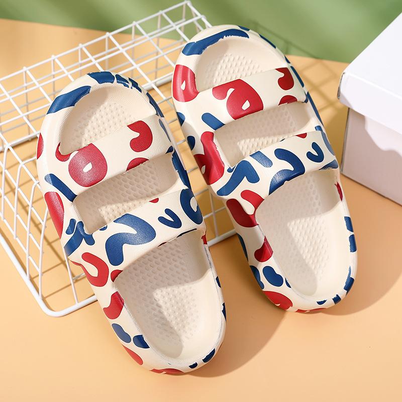 Venkovní sandály Dámské Letní platformové boty Potisk Plážové Dámské Nazouváky Pantofle Venkovní EVA Silná podrážka Protiskluzové