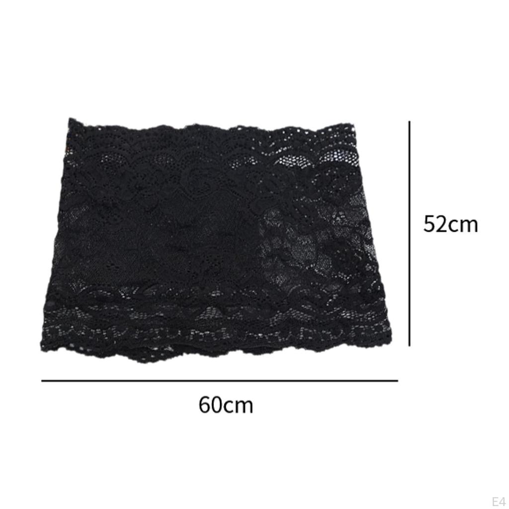 Thigh Bands Non Slip Lace Comfortable Sock Wrap for Skirts Dresses Underwear 47cmx55cm