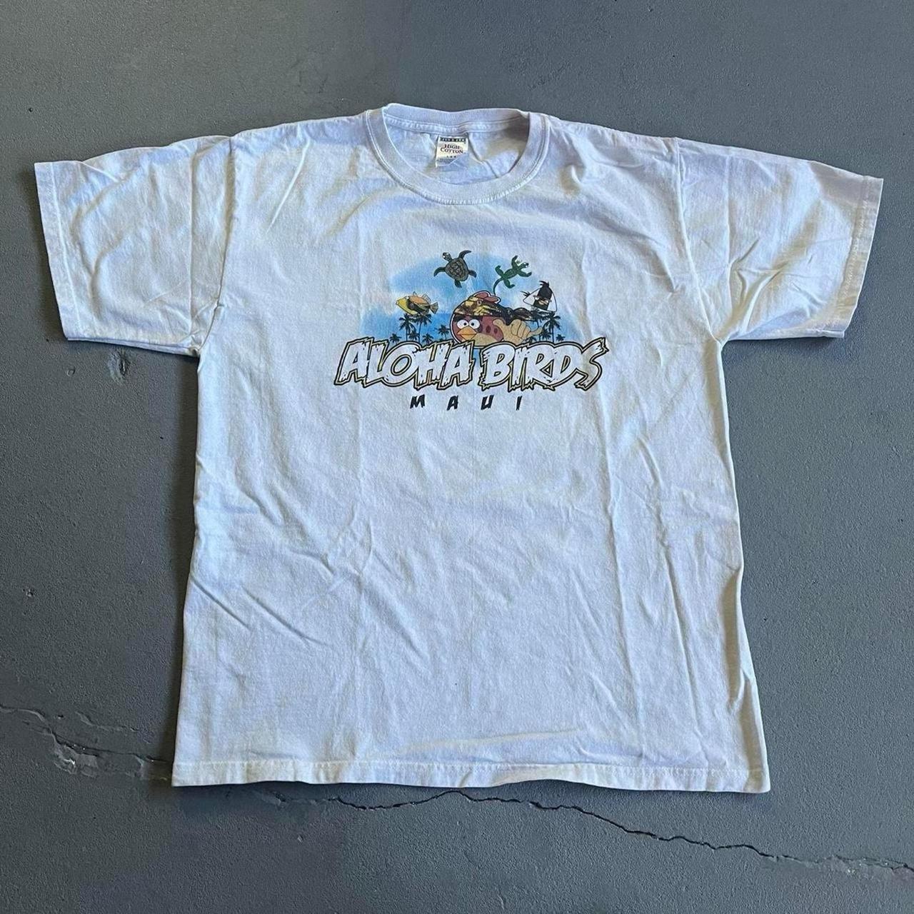 Hawaii Angry Birds Aloha Birds Maui Vido Game Size Large Unisex T-Shirt S