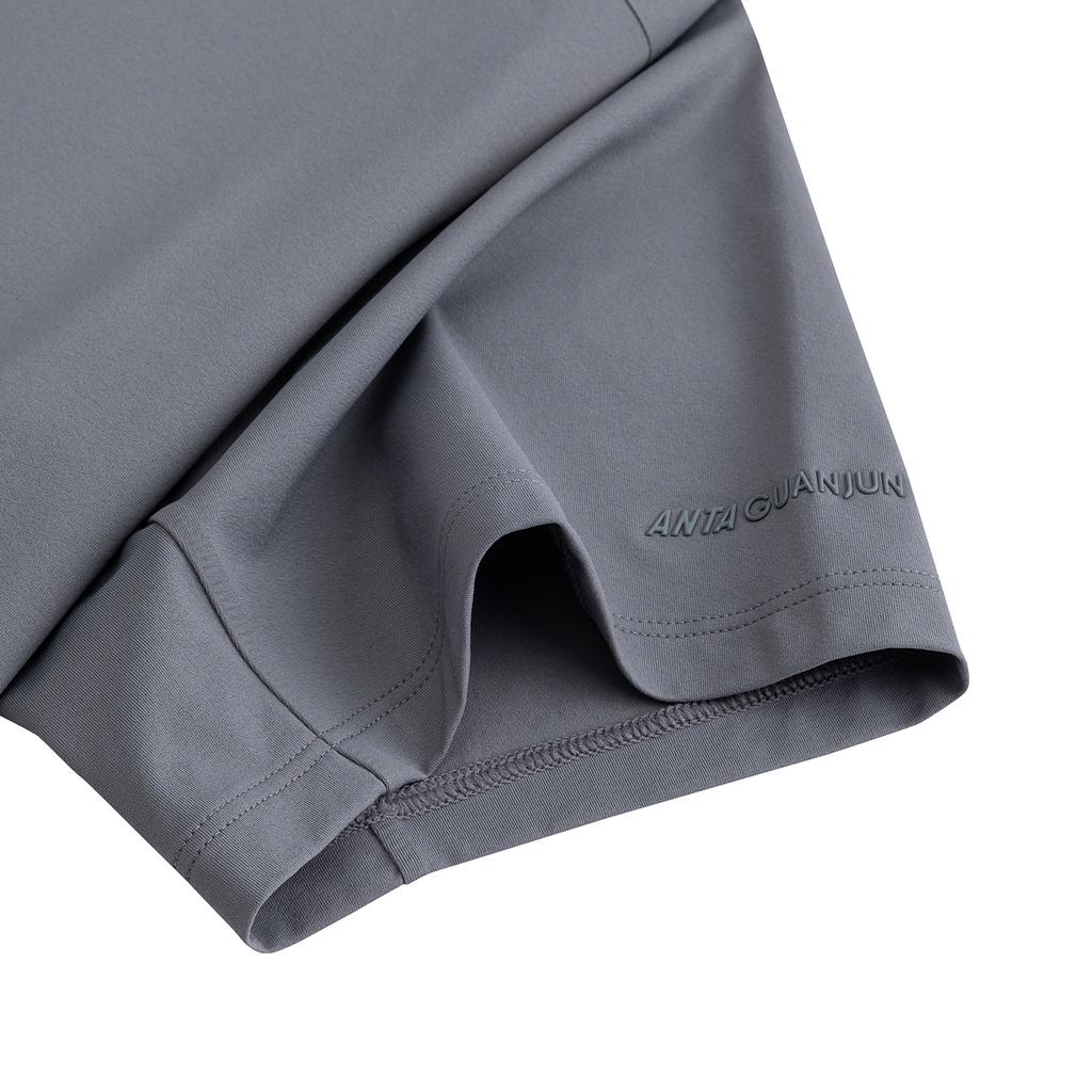 Anta Champion Breathable Short Sleeve Polo Shirt Men tops Fog-Barrier-Gray 152620157-5