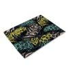 Anti-scalding Table Mats Leopard Print Linen Placemats For Kitchen Table Cup Coasters Placemat For Dining Table