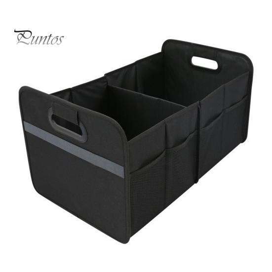 

Органайзер для багажника, вместительный, многосекционный, водонепроницаемый, автомобильный органайзер, ящик для хранения с ручками и пряжками чёрный