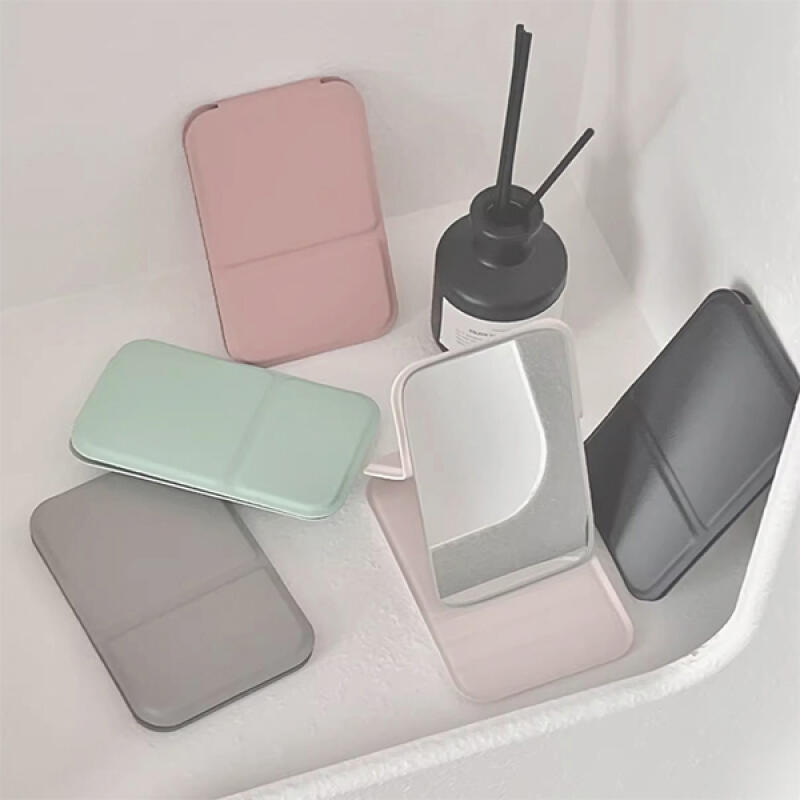 Convenient Tabletop Vanity Mirror Portable Small Leather Mirror v2 Mint