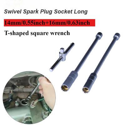 14/16mm Spark Plug Socket Wrench Magnetic 12 Angle Spark Plug Disassembly Tool Thin-walled 3/8 "drive Socket Automotive Repair T