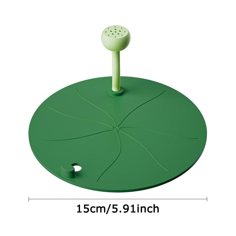 WTEMPO 1PC Green Lotus Leaf Shape Floor Drain Anti-odor Silicone Mat Sewer Anti-insect Plug Mat Bathroom Anti-odor Sealed Floor Drain Cover