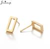Ethnic Sun Totem Stud Earrings Personality Stainless Steel Heart Key Lock Arrow Earings for Women Geometric Jewelry Oorbellen