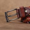 Ladies Belt Hand-Woven First Layer Cowhide Literary And Retro Casual Pin Buckle Leather Belt